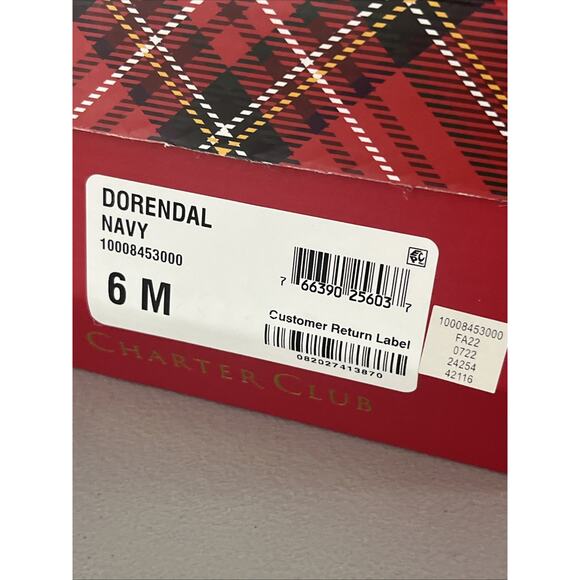 Chart Club Slippers Womens 6 Leather & Faux Fur Slip On Mocs Navy Blue - Picture 7 of 9